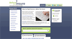 Desktop Screenshot of beforeyouinsure.co.uk